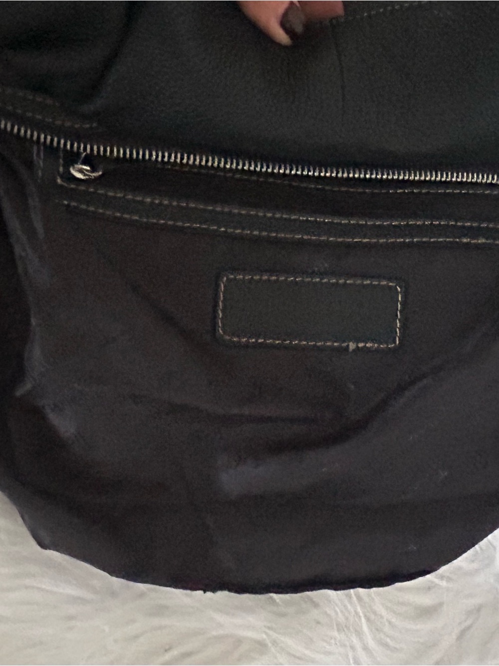 Tignanello Black Leather Shoulder Tote Satchel Multi Pocket Bag everyday tote - Picture 11 of 13